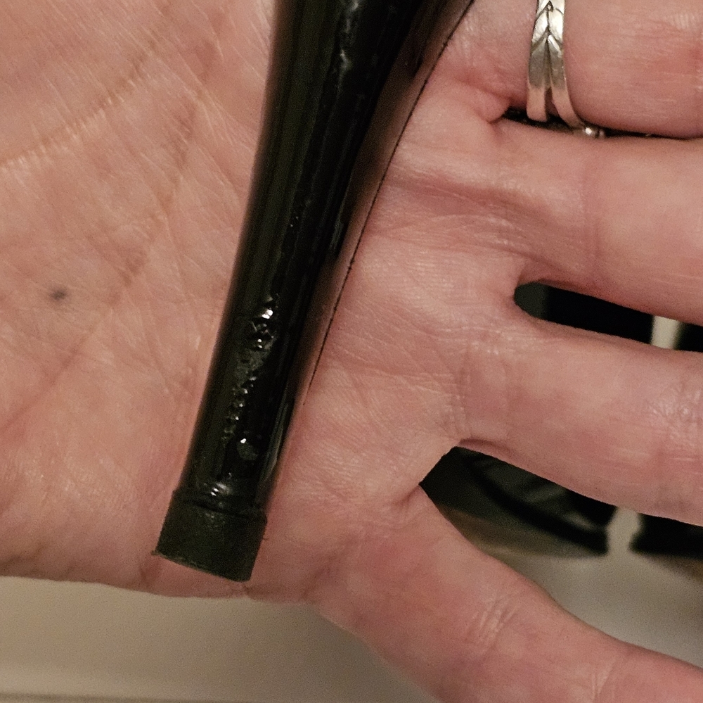 SALE Chanel Black Patent Leather Booties Loafer Style Heels with gold CC - Picture 9 of 16